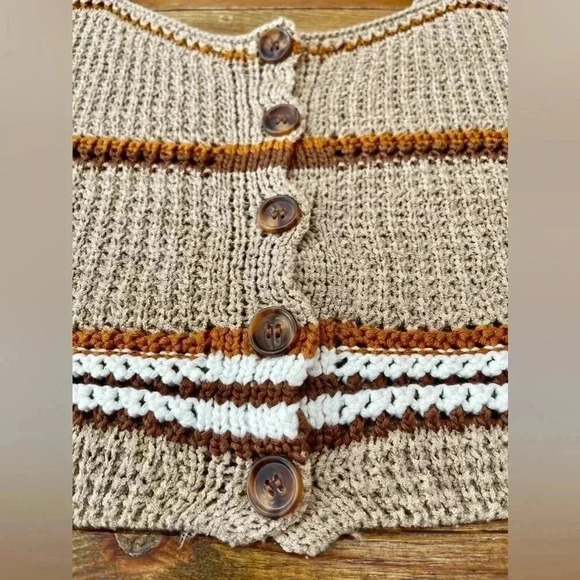 ASTR The Label | Sweater Knit Tank Top | Button Front | Neutral | Women’s M - Picture 2 of 4